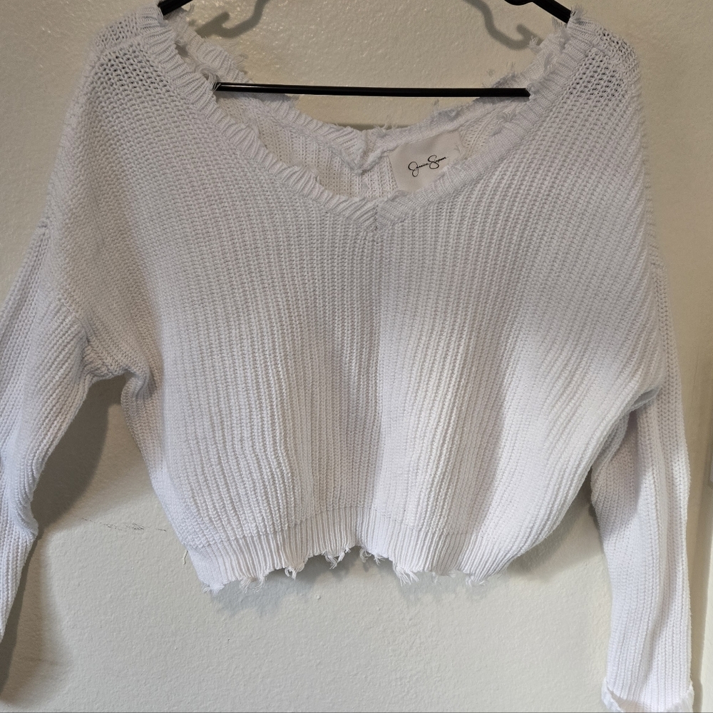 Jessica Simpson White Knit Top